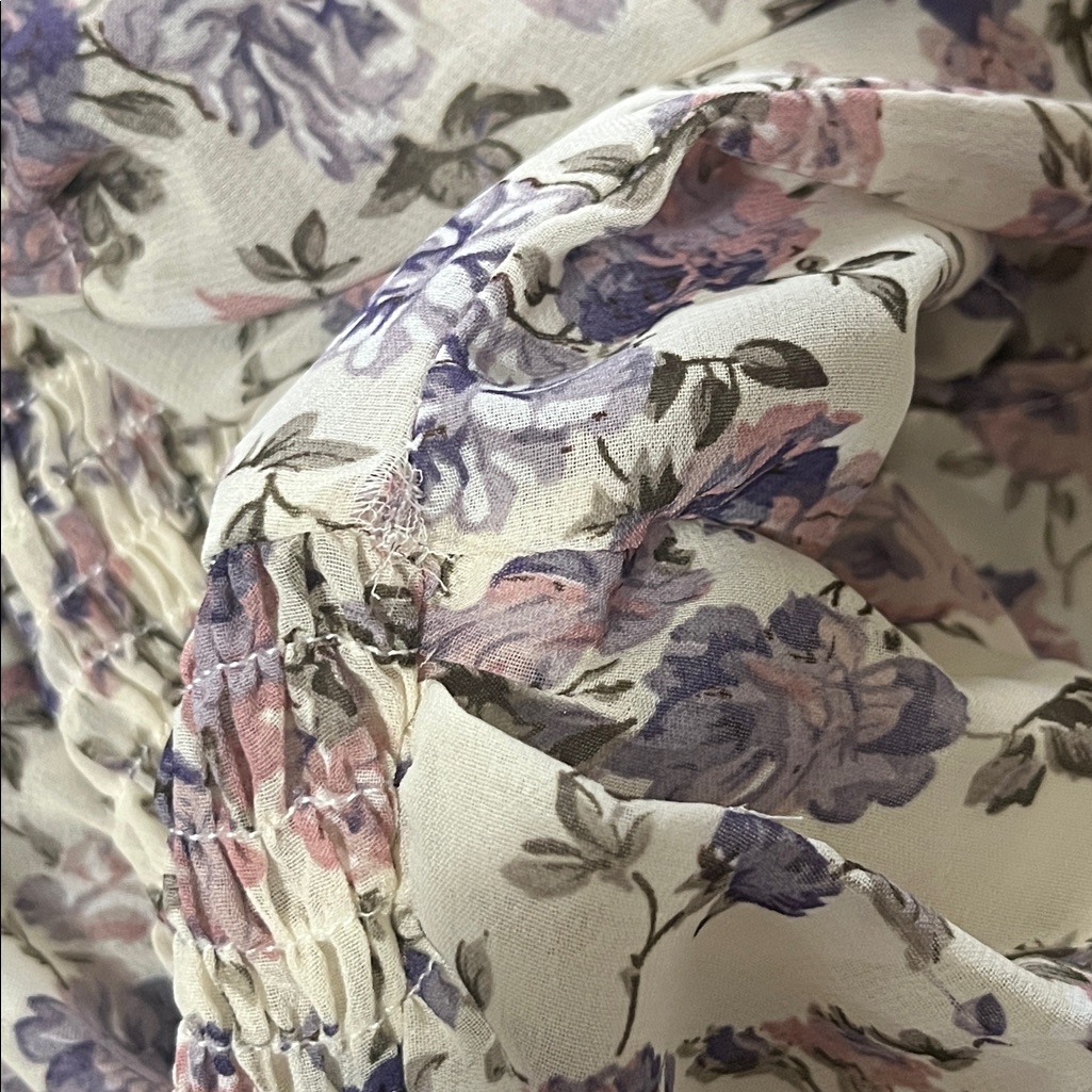 Jo+Co Floral Cropped Blouse Small — image 7 of 8